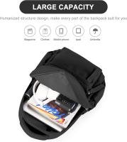 Mochila para computadora portátil, mochila para computadora portátil impermeable con bolso escolar de 14 pulgadas con carga USB - details 3