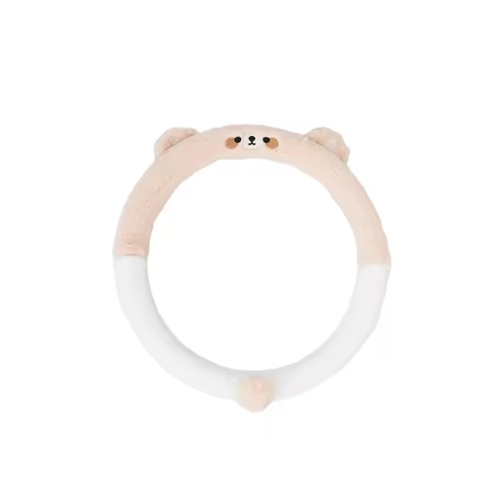 Cubierta De Volante De Coche Universal Para Mujer Dibujos Animados Adorable Invierno Fluffy Aquejada Cubierta Para Volante Para Calor Manos Cubierta De Volante De Coche - 1