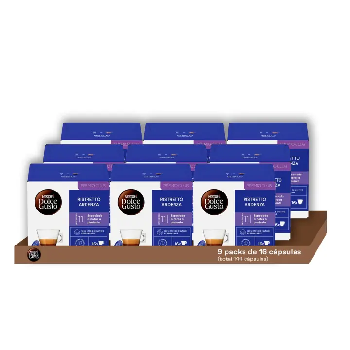 Dolce Gusto - Pack Especial Ristretto Ardenza (144 Unidades) | Café Espresso Intenso con Notas a Pimienta y una Cremosa Capa Dorada. Desata Toda la Fuerza de un Espresso que Transforma Cada Sorbo en una Experiencia Única - 1
