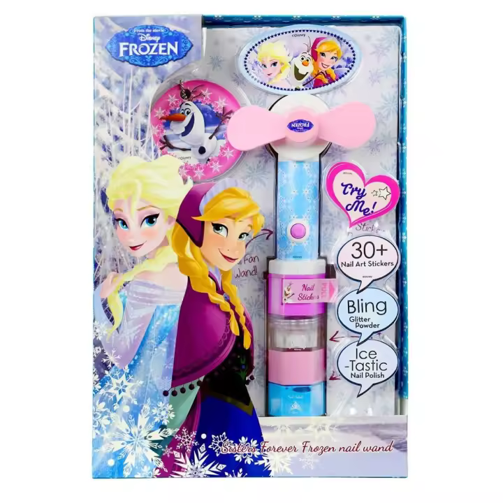 DISNEY : Frozen - Kit Manicura Frozen - Incluye esmalte de uñas y polvo brillante para el cuerpo - Juegos belleza y maquillajes - Regalo Original - Edad recomendada mayores de 3 años - 1