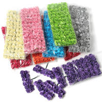 144Pcs Bouquet De Rosas Artificiales Para Decoración De Hogar Y Wedding Flores Falsas De Papel Para Regalos De Navidad Accesorios De Adorno Para Fiesta De Aniversario Y Bodas - details 2