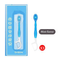 Cepillo De Dientes Mini 2 En 1 Con Sabor a Menta Y Durazno Cepillo De Limpieza Oral Desechable Con Hilo Dental Para Adultos - details 15