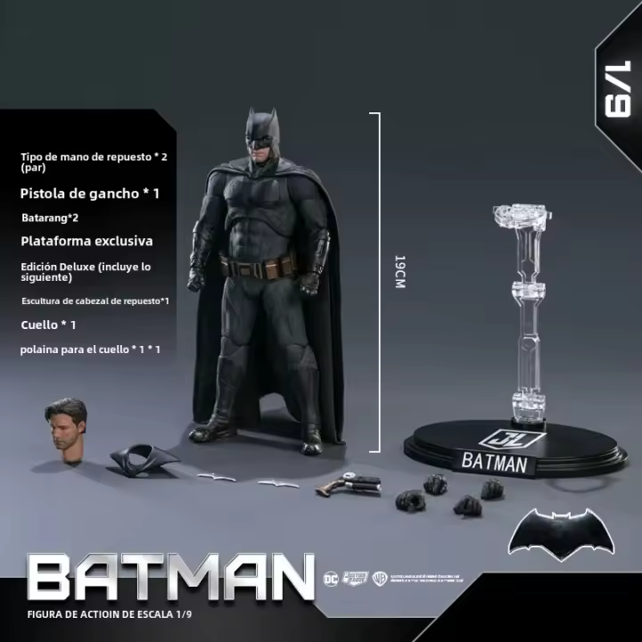 Figura De Acción Deluxe Fondjoy Justice League Armadura De Luz Batman 19cm DC Colección Ornamentos Regalos Para Niños - 1