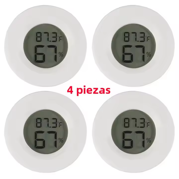 4PCS Termómetro Y Higrómetro Digital LCD Para Interior Sensor De Temperatura Y Humedad Estación Meteorológica Para El Hogar - 1
