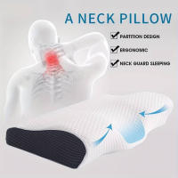 Almohada De Espuma De Memoria 1pc Soporte De Cuello Contorneado Para Dormir Adecuada Para Lados Espalda Y Estómago Mejora El Sueño - details 5