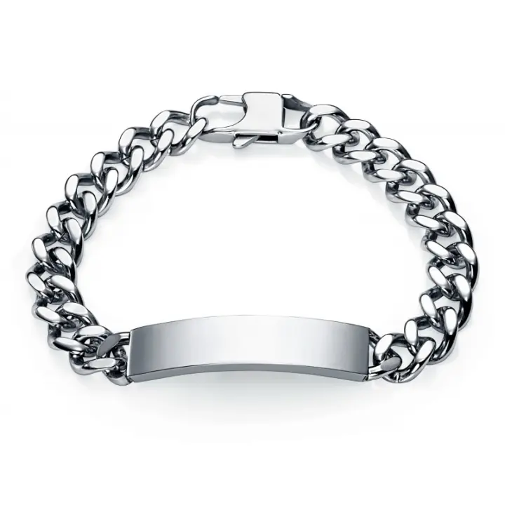 Pulsera Viceroy Eslabones Acero y Placa Acero para Grabar 21cm x 1 cm, 6210p01010 - 1