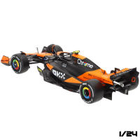 Burago - Coche McLaren MCL38 Lando Norris escala 1:24, edición GP Miami 2024, réplica oficial con figura del piloto, acabados realistas y decoración de competición - details 1
