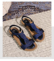Nuevos zapatos de playa de alta gama de verano, ligeros, de lujo, a la moda, con diamantes de imitación, zapatos casuales para mujer, sandalias planas con banda elástica y punta con clip - details 34