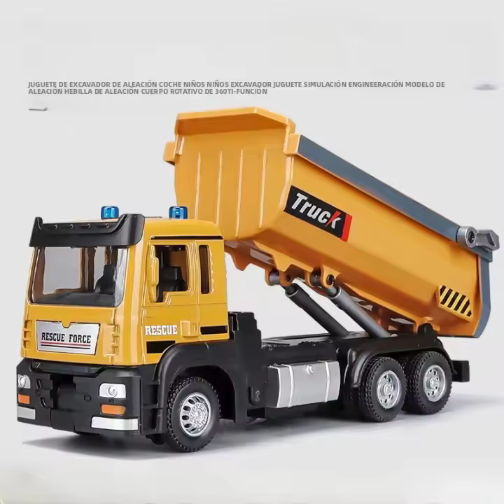 Camión Grúa De Escala 1/50 Modelo De Aleación Diecast Con Sonido Y Luz Juguete De Transporte De Ingeniería Para Colección Regalos Para Niños - 1