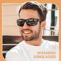 Gafas de sol polarizadas para hombre mujer 2 Pares Gafas Deportivas para Golf Ciclismo Pesca Running Deporte Protección UV400 (Negra&azul) - details 2