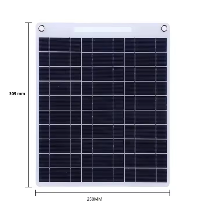 Placa Solar De 100W Con Placa Solar Móvil 5V Tarjeta Solar Dual USB Para Banda De Mochila Suministro De Energía Móvil Al Aire Libre Panel Solar Rígido De Silicio Monocrómico - 1