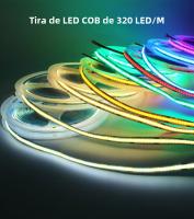 Tira De Luz LED COB 12V Alta Densidad 320LEDs/m RA90 Calor Natural Frío Rojo Azul Hielo Amarillo Rosa Flexible Para Iluminación Lineal - details 0