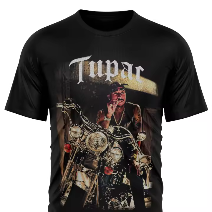 Camiseta 100% algodón estampada Tupac LA FACTORIA - 1