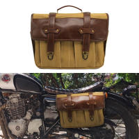Bolsa Lateral De Motocicleta Negra Y Marrón Gran Capacidad Para Hombres Bolsa De Hombro Y Briefcase Motocross Material De Cuero Y Lona - details 10