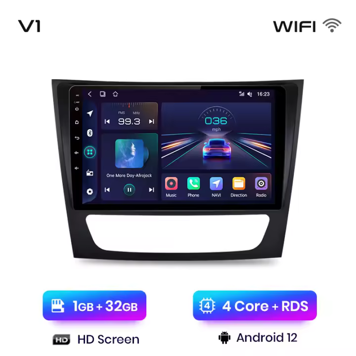 Junsun Android 13 Radio Para Mercedes Benz E class W211 E300 2002 2003 2004 2005 2006 2007 2008 2009 2010 DSP Navegación GPS Reproductor Multimedia 2 DIN Inalámbrico CarPlay Android Auto Radio - 1