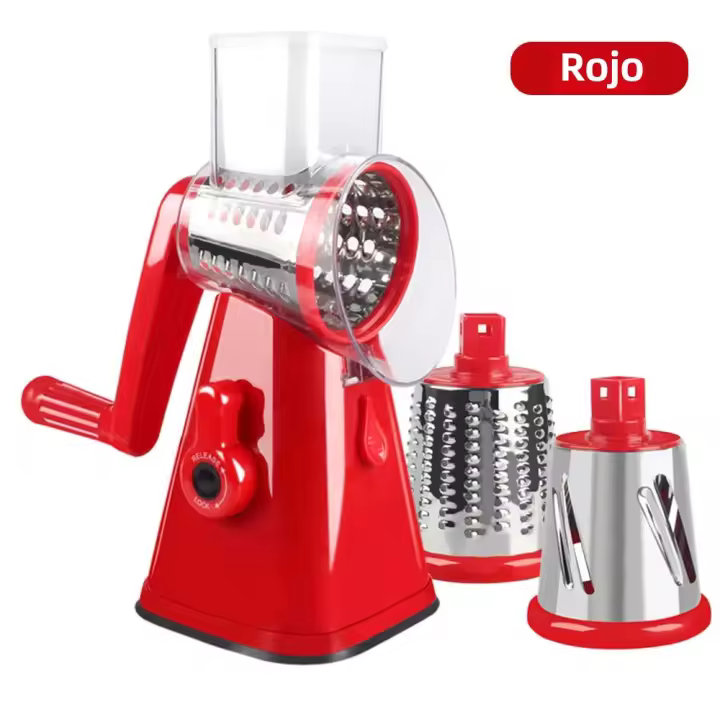 Cortador De Verduras Manual Multifuncional Rondado Giratorio Mandolina Para Patatas Queso Accesorios De Cocina Ecológico Y Resistente Al Desgaste - 1