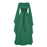 Vestido Medieval Vintage Para Mujer Disfraz De Bruja De Halloween Vestido Gótico De Noche De Fiesta Disfraz De Vampiro Estilo Retro Américano - details 24