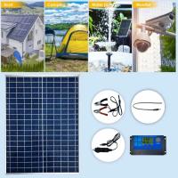 Kit De Placa Solar Fotovoltaica 1000W 500W 12V Con Controlador De 100A Para Baterías Rápidas Adecuado Para Hogares Camping RV - details 6
