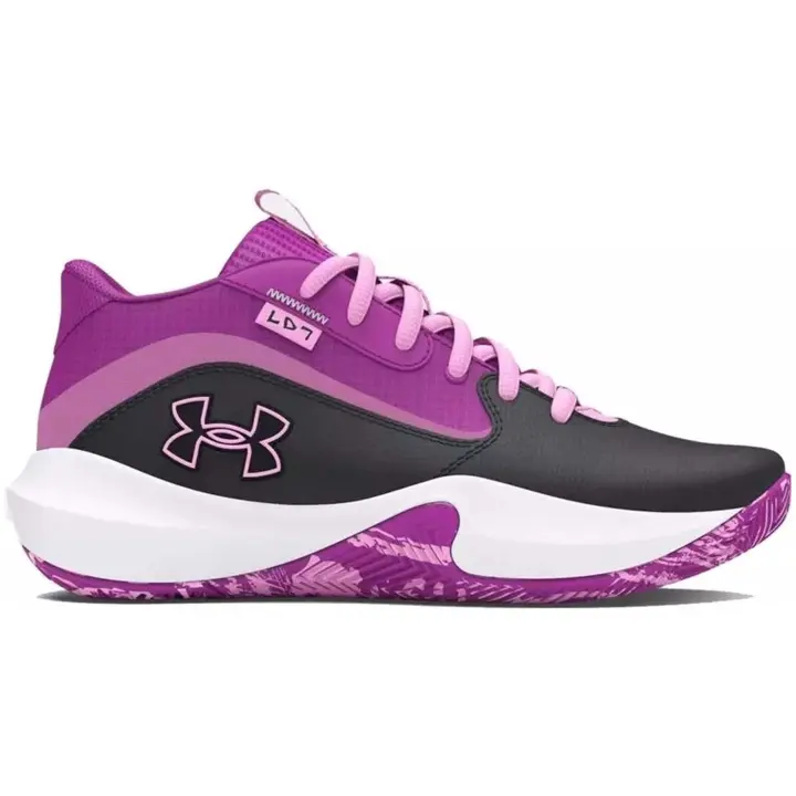 Zapatillas de Baloncesto Under Armour Gs Lockdown 7 para niños en color rosa - 1