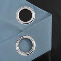 2pcs Cortinas Oscurecedoras De Sólido Negro 100% Para Dormitorio Y Sala De Estar Protección UV Deslizamiento Fácil Y Diseño Estilizado - details 13