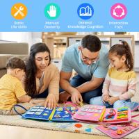 Juguete Montessori De Actividades Sensoriales Para Niños Busy Board Educativo Preescolar Fomenta Los Primeros Habilidades De Aprendizaje Y Motricidad Finas Edad Recomendada 3-6 Años - details 1