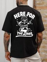 Camiseta De Hombre Con Diseño De Arte En Letras Estilo Casual Para Verano Manga Corta Impresión Directa Camiseta Respirable Para Uso Diario - details 18