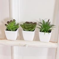 3PCS Bonsái Artificial Para Decoración De Interiores En Hogar Restaurante Y Oficina Planta De Mesa Y Ventana Material Plástico Estilo Bonsái - details 7