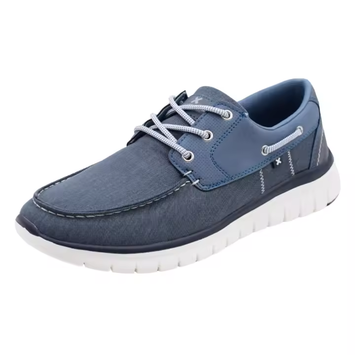 Zapatillas Xti Estilo Náuticos De Lona Con Cordones Para Hombre En Color Azul Navy - 1