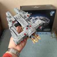 Bloques De Construcción Millennium Falcon Space Wars: Nueva Esperanza Modelo Estelar Buildable Aniversario 25º Para Decoración Del Hogar 921 Piezas - details 2