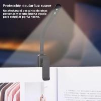 Luz De Lectura LED Portátil Y Recargable Con Lampara Para Libros Clamp Para Camping Viajes Y Estudio Luz De Lectura - details 2