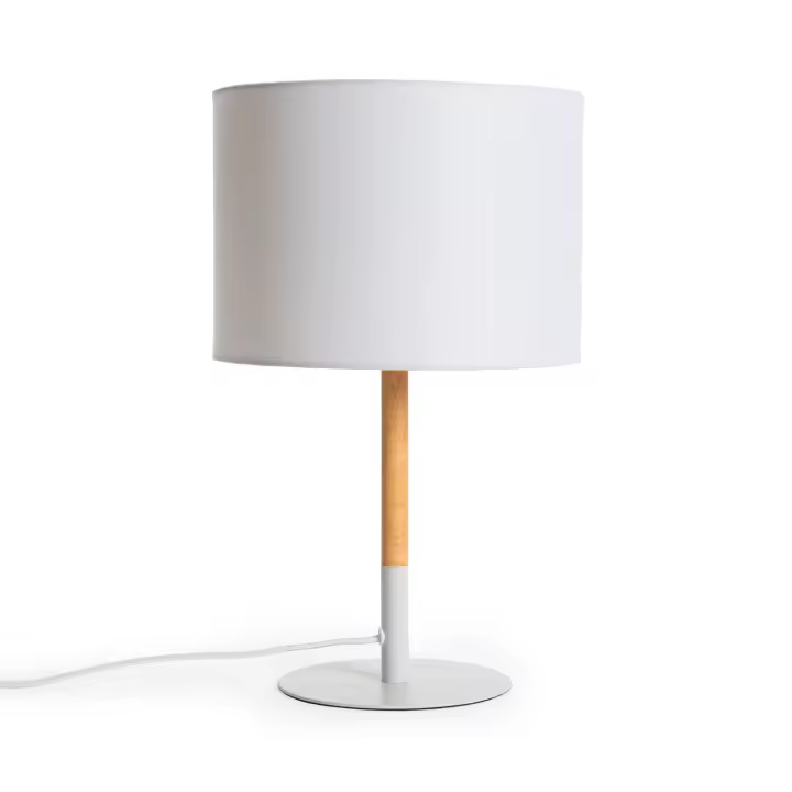 Ledkia Lámpara de Mesa de Metal Silinda Blanco - 1