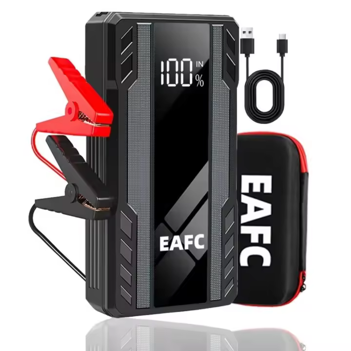 Arrancador de batería de coche de 1000 A, cargador de batería de 12 000 mAh, potenciador de batería de emergencia con iluminación LED, dispositivo de arranque para coches de 12 V - 1