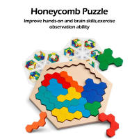 Juego De Rompecabezas De Madera Tangram Tablero Educativo Para Niños Juguete Montessori De Desarrollo Cerebral IQ Test Regalo Para Niños De 3 a 12 Años - details 0