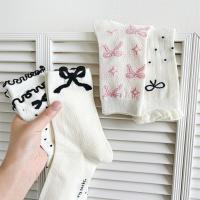 Nuevas Llegadas 2025 Calcetines De Baile Lolita Para Mujer Polka Dot 3D Con Encaje Y Volantes Transpirables 1/4 Pares Algodón Polyester Spandex - details 4