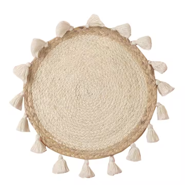 Cesta tejida para decoración de pared, cesta de mimbre, colgante de pared, macramé pequeño, arte de pared bohemio, decoración del hogar - 1