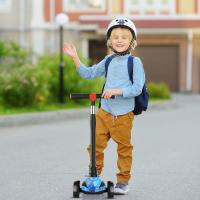 Patinete plegable para niños de 2 a 12 años, Scooter de 3 ruedas con Flash, altura ajustable - details 4