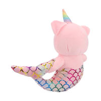 Muñeco De Peluche De 28cm En Forma De Sirena Gato Juguete Suave De Peluche Para Decoración De Habitación De Niños Regalo De Cumpleaños - details 7