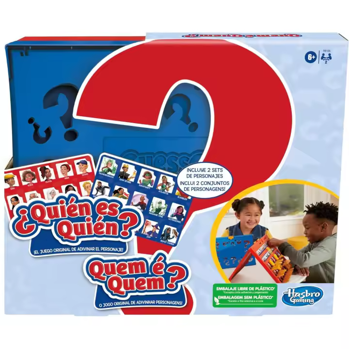 ¿Quién es quién? - El Juego clásico de adivinar el Personaje - Juego de Mesa para niños y niñas a Partir de 6 años - para 2 Jugadores (Versión en Español y Portugués) - 1