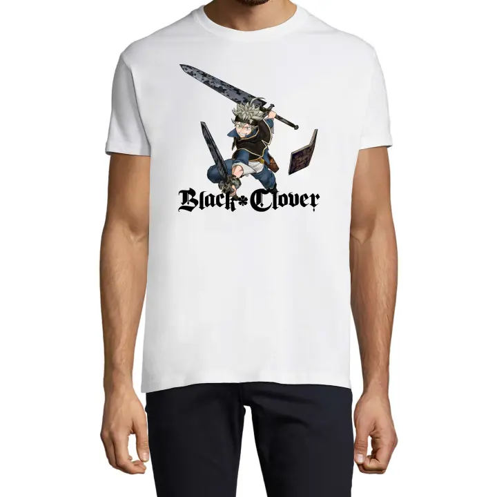 Black Clover - Serie de manga/ anime y videojuego  RPG de acción y aventura - Camiseta Unisex algodón premium - 1