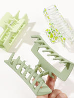 3 Pcs Clip De Pelo Grande Para Mujeres Y Niñas Clips De Cabello Fuerte Mate Cuadrado Para Pelo Grueso O Fino Protección Solar Accesorio De Moda - details 8