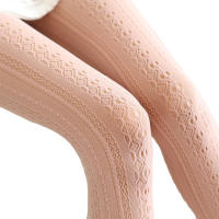 Medias De Algodón Tejidas Transpirables Exquisitas Para Otoño E Invierno Con Cintura Alta Y Rayas Medias De Mujer Elásticas - details 8