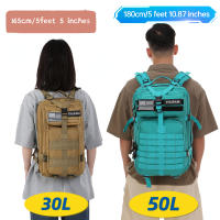 Mochila Táctica De Camping Y Pesca Impermeable De 30L/50L 1000D Nylon Para Senderismo Y Caza Bolsa De Excursionismo Exterior Con Múltiples Bolsillos Y Sistema De Carretel - details 1