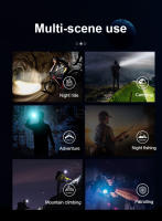 Linterna Táctica LED De Alta Potencia Con Sensor IR Recargable USB Largo Alcancelampara Frontal Para Pesca Camping Tres Modos De Iluminación - details 5