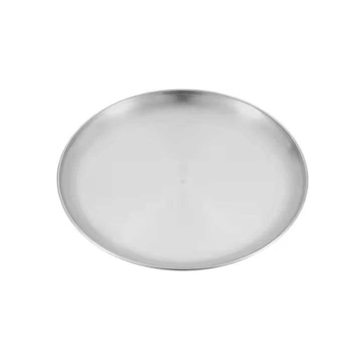 Platos De Acero Inoxidable Para Alimentos Reutilizables De Juego De Comedor Redondos Para Picnic Camping BBQ Uso Al Aire Libre - 1
