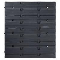 vidaXL Kit de cajas de almacenaje 80 pzas paneles de pared rojo negro - details 5