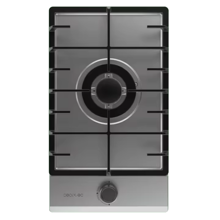 Placa de gas Bolero Squad G 1200F Inox con quemador WOK triple corona y encendido eléctrico seguro - 1