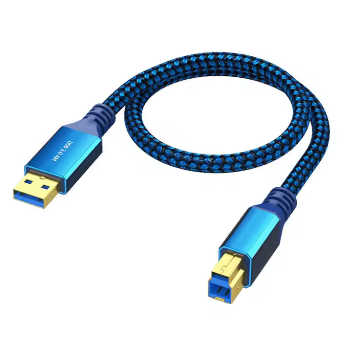 USB3.0 macho a USB B cable de datos 5Gbps carga para Piano Electrónico, escáneres y controladores de música - 1