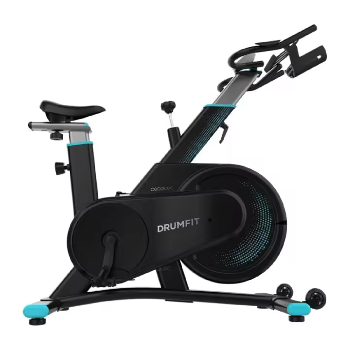 Cecotec Bicicleta Indoor DrumFit Indoor 7000 Magno Connected. Resistencia Magnética Conectividad Bluetooth Diseño Compacto Sillín y Manillar - 1