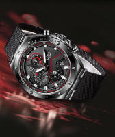 Reloj De Pulsera De Lujo Para Hombre LIGE Con Cinta De Malla Resistente Al Agua Y Luz Cósmica Cronógrafo De Moda Y Negocios - details 4
