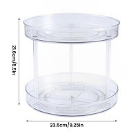Organizador De Giradiscos Multifuncional Transparente Ecológico Para Cocina Repostería Condimentos Organizador De Maquillaje Rotativo De Plástico - details 15